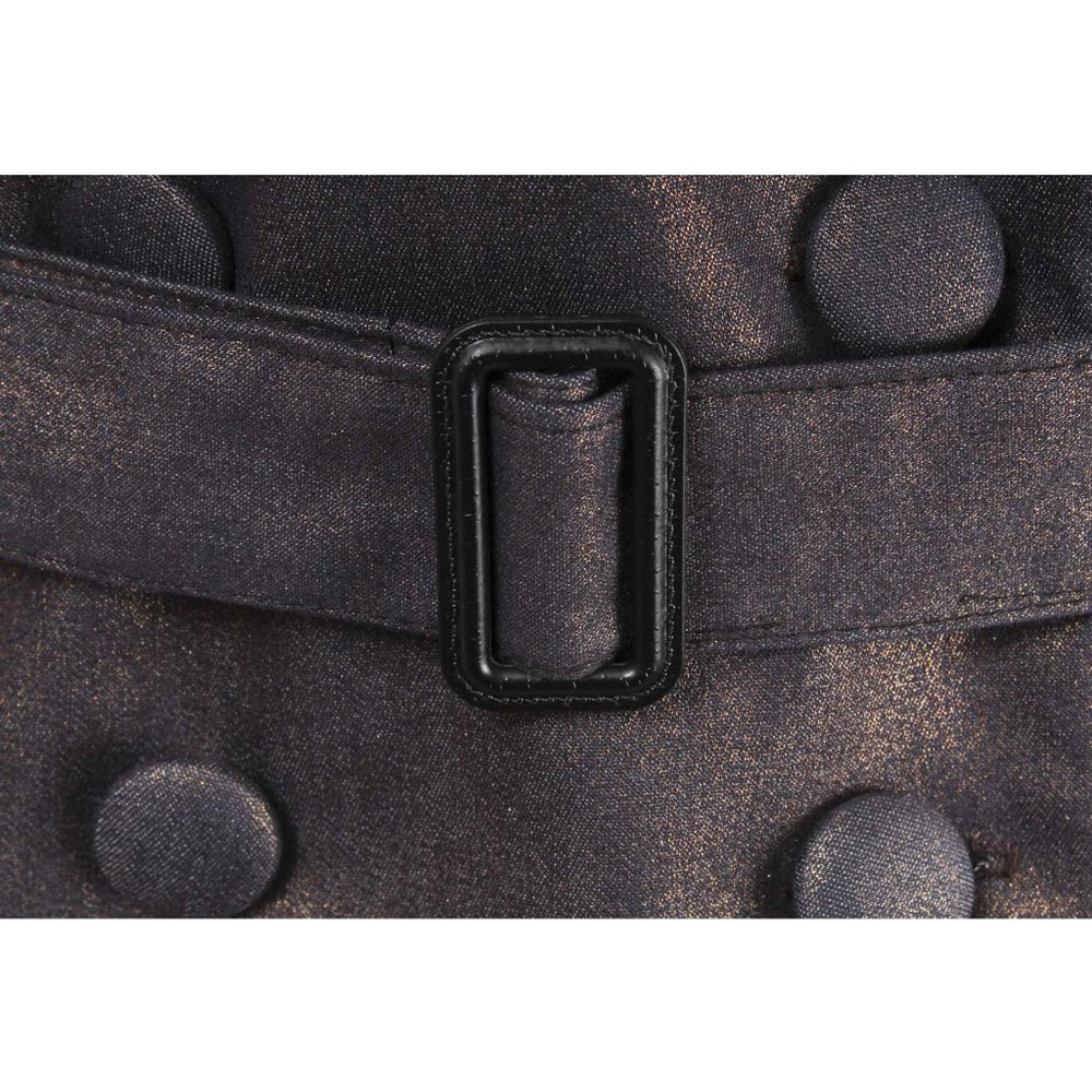 SHARIF Metallic Embellished Belted Trench Coat NWT - Picture 6 of 9